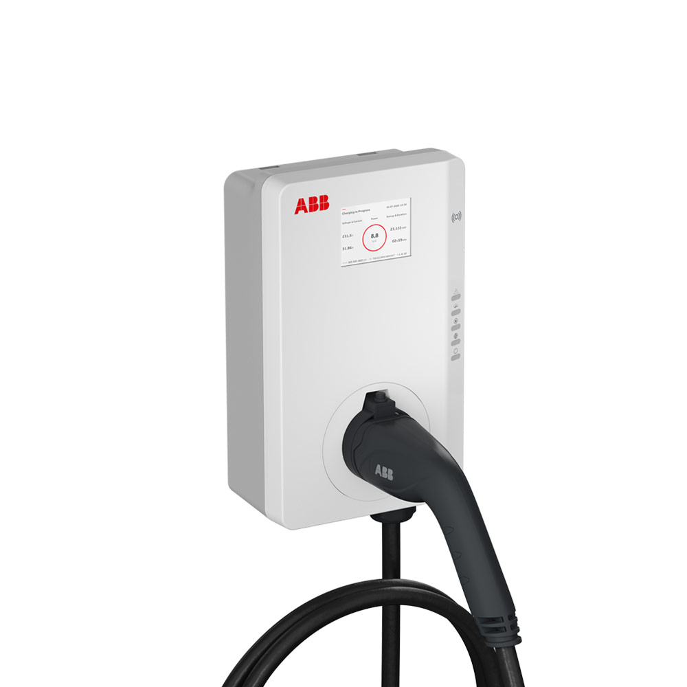 ABB Terra mit Kabel, RFID, 4G und MID-Zähler (22 kW, 32 A)