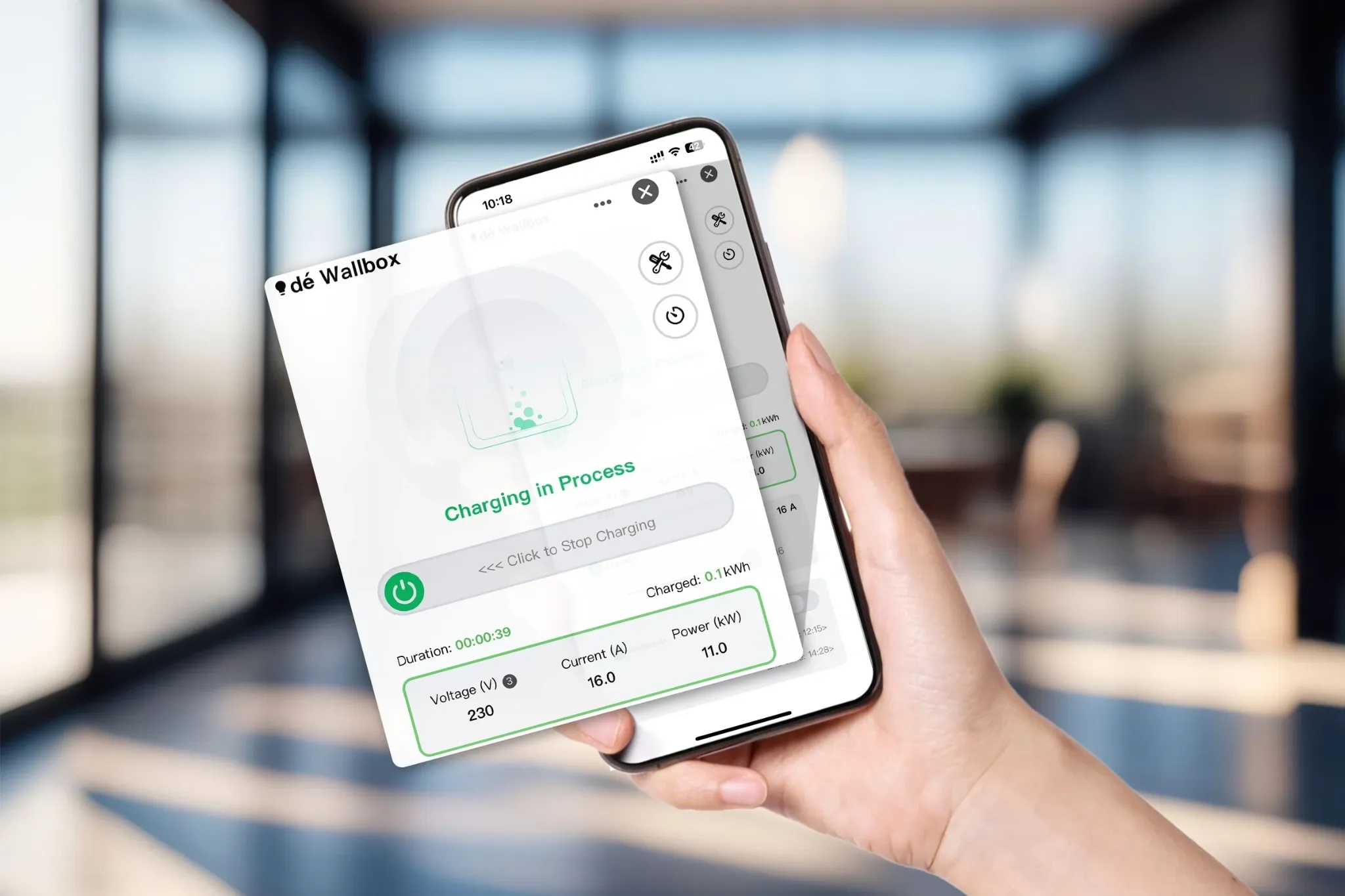Mobile Ladestation 11 kW v2 mit App-Steuerung zur ?berwachung des Ladevorgangs Mobile Ladestation 11 kW v2 mit App-Steuerung zur Überwachung des Ladevorgangs