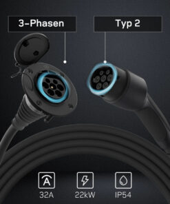 22 kW Verlängerung Ladekabel Typ 2