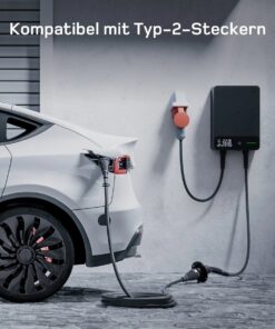 Typ 2 Verlängerungskabel für die Verbindung von Elektroauto und Ladestation mit Typ-2-Steckern