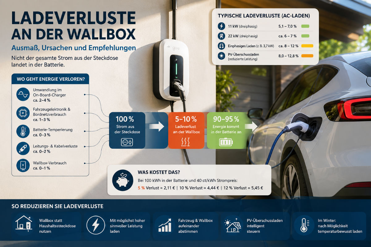 Gründe für Ladeverluste an der Wallbox und Empfehlungen, diese zu minimieren