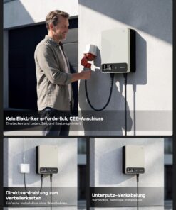 dé Wallbox mit 10 m langem Ladekabel und fünf verfügbaren Kabellängen von 5 bis 15 m