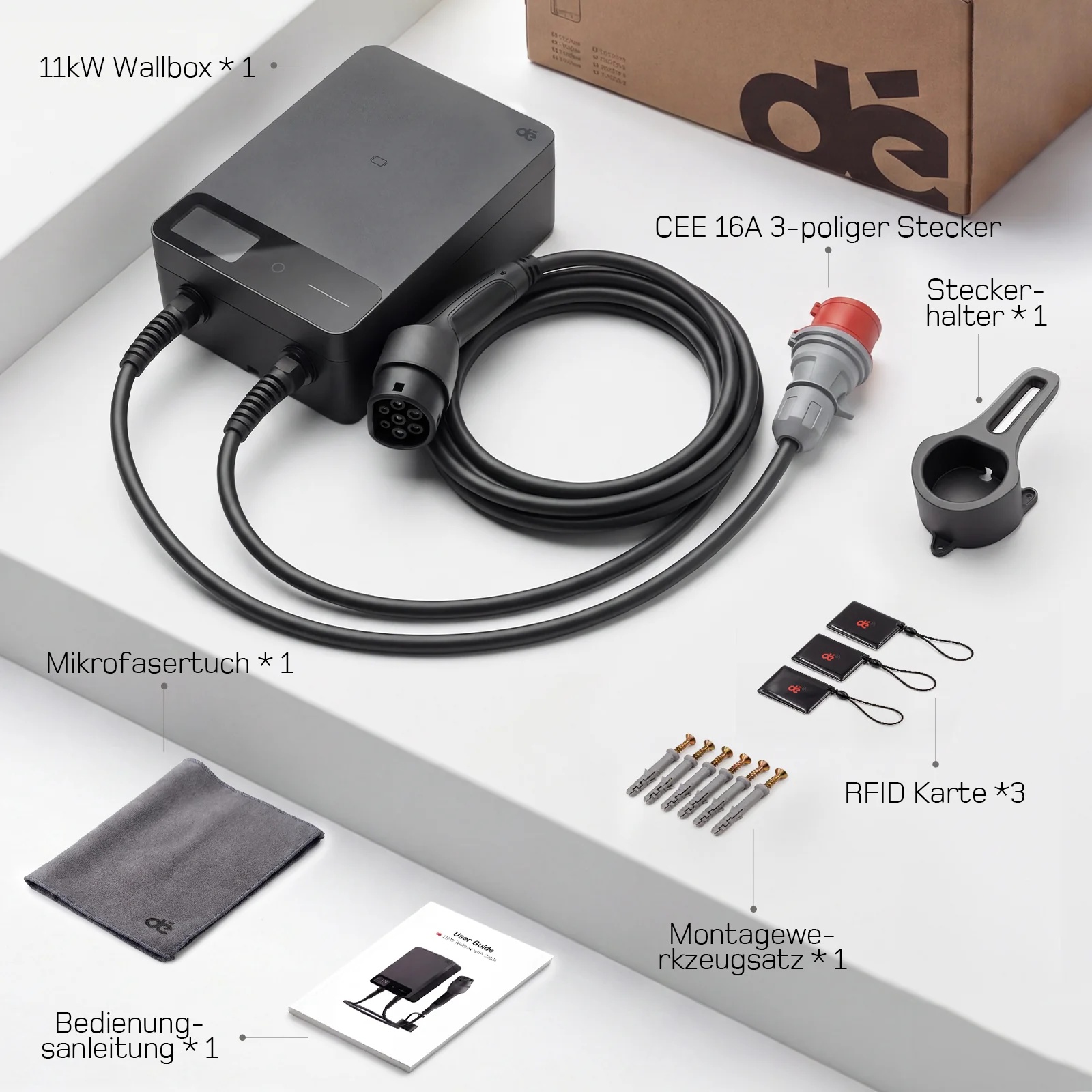 de-Wallbox-11-kW-Sicherheitsfunktionen-Schutzsysteme dé Wallbox 11 kW mit integrierten Schutzsystemen gegen Ueberstrom, Kurzschluss, Ueberspannung und Ueberhitzung
