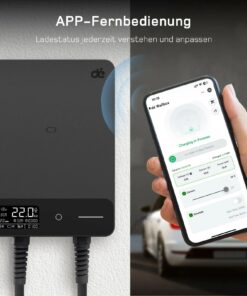 dé Wallbox 22 kW mit App-Fernbedienung zur Anzeige und Steuerung des Ladevorgangs