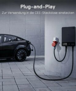 dé Wallbox 22 kW mit CEE-Anschluss zum einfachen Einstecken und Laden per Plug-and-Play