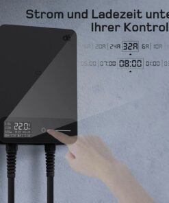 dé Wallbox 22 kW mit einstellbarer Stromstärke und Ladezeit
