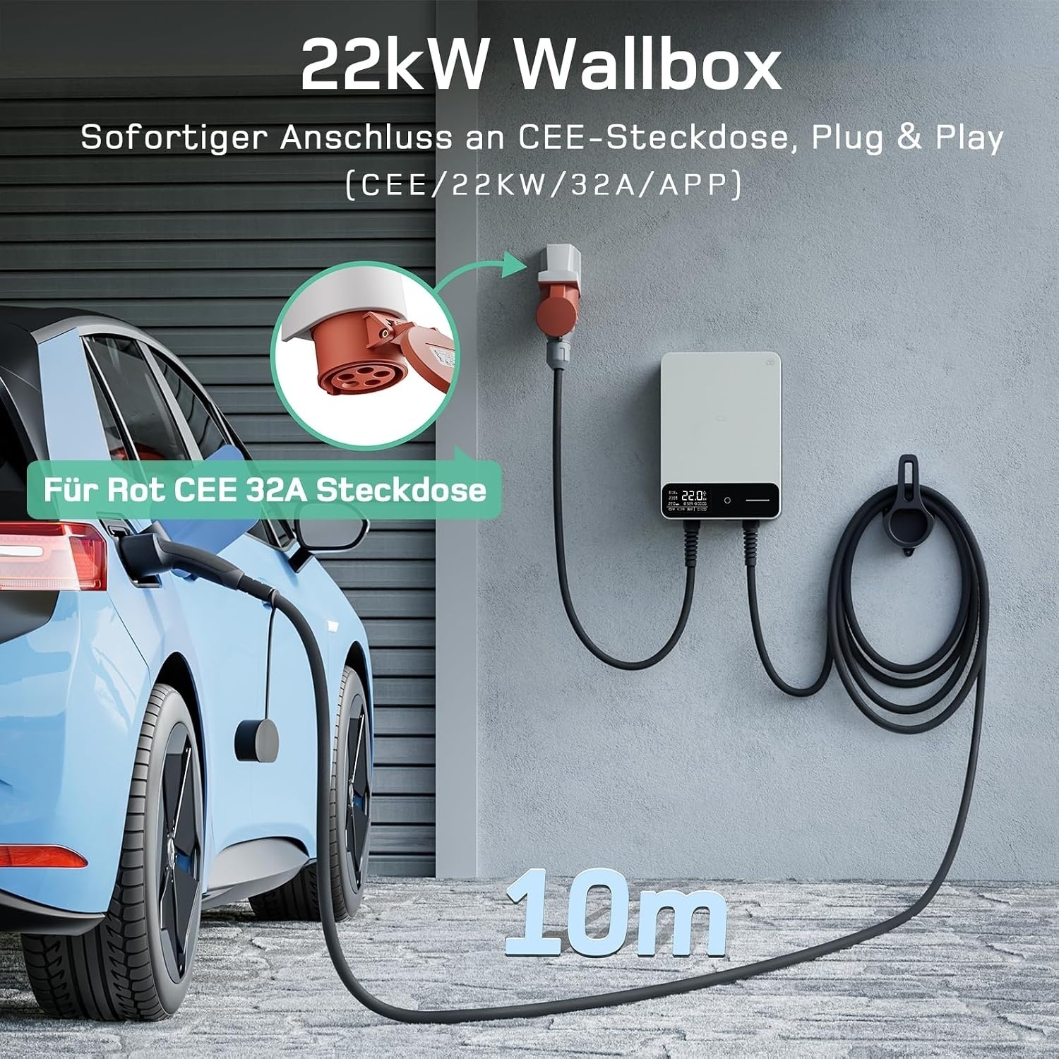 Dé Wallbox mit IP54-Schutz für das Laden bei Regen, Kälte, Hitze und staubigen Bedingungen; die Produktgrafik nennt einen Temperaturbereich von −25 °C bis 55 °C Dé Wallbox mit IP54-Schutz für das Laden bei Regen, Kälte, Hitze und staubigen Bedingungen; die Produktgrafik nennt einen Temperaturbereich von −25 °C bis 55 °C