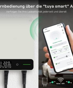 Dé Wallbox 22 kW mit einstellbarer Stromstärke von 6 bis 32 A und zeitgesteuertem Laden zur Senkung der Stromkosten