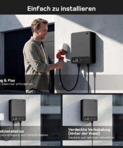 dé Wallbox 11 kW einfach installieren mit Plug & Play, Festinstallation oder verdeckter Verkabelung